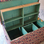 Large 19th Century Upholstered Pine Storage Chest