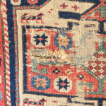 Large Antique Crooked Kazak Rug Runner