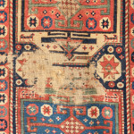 Large Antique Crooked Kazak Rug Runner