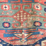 Large Antique Crooked Kazak Rug Runner
