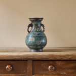 Antique Eastern Champleve Enamel and bronze Vase