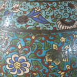 Antique Eastern Champleve Enamel and bronze Vase