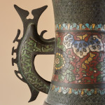 Antique Eastern Champleve Enamel and bronze Vase