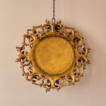 Small 19th Century Giltwood Convex Mirror.