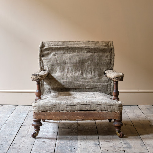 19th Century Howard and Sons Style Open Armchair
