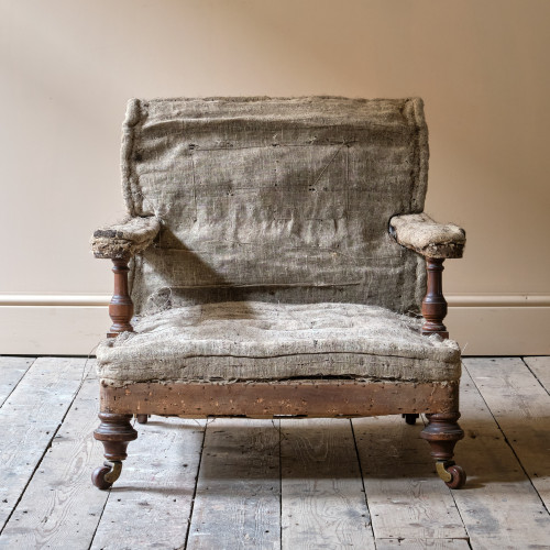 19th Century Howard and Sons Style Open Armchair