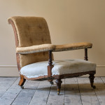 19th Century Howard Style Open Armchair