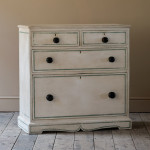 Early 19th Century Pine Chest of Drawers in Later Paint.