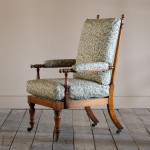Regency Open Armchair in Printed Linen
