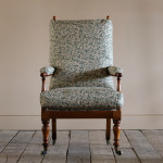Regency Open Armchair in Printed Linen
