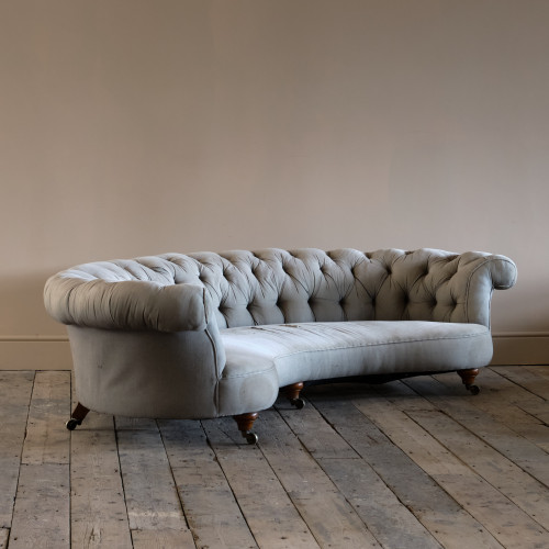 Howard & Sons Crescent Chesterfield Sofa c1850