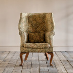 Early 20th century barrel back armchair.