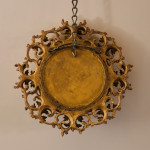 Small 19th Century Giltwood Convex Mirror.