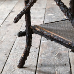 Victorian Folk Art Briar Wood Side Table
