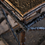 Victorian Folk Art Briar Wood Side Table