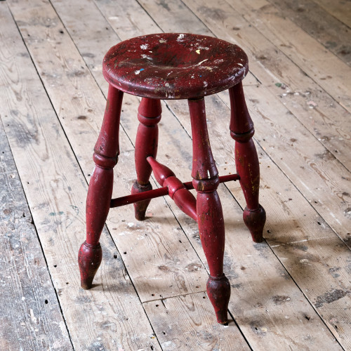 19th Century Painted Dairy Stool