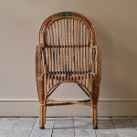 Cane and rattan armchair