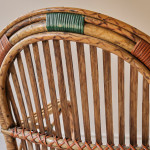 Cane and rattan armchair