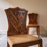 Pair of 19th century Armorial Hall Chairs