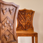Pair of 19th century Armorial Hall Chairs