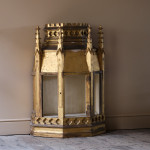 Large 19th Century Gothic Gilt Pine cupboard