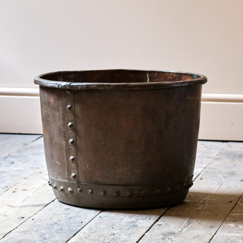 19th century Rivetted copper Planter