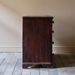 Huge Simulated Rosewood Pine Bank of Drawers