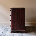 Huge Simulated Rosewood Pine Bank of Drawers