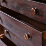 Huge Simulated Rosewood Pine Bank of Drawers