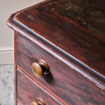Huge Simulated Rosewood Pine Bank of Drawers