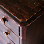 Huge Simulated Rosewood Pine Bank of Drawers