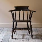 19th Century Elm Smokers Bow Windsor Chair