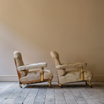 Pair of 19th Century Howard Style Open Armchairs