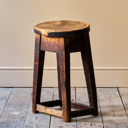 Antique Pine Artist Stool