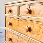Antique Pine Chest Of Drawers In Original Paint