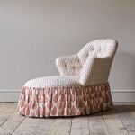 Mid 19th Century Chaise Longue in Titley & Marr Printed Cotton