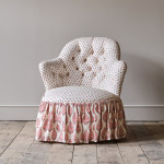 Mid 19th Century Chaise Longue in Titley & Marr Printed Cotton