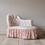 Mid 19th Century Chaise Longue in Titley & Marr Printed Cotton