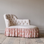 Mid 19th Century Chaise Longue in Titley & Marr Printed Cotton