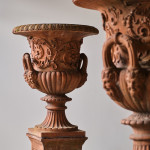 Pair of Terracotta Campana Vase Urns