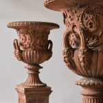 Pair of Terracotta Campana Vase Urns