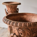 Pair of Terracotta Campana Vase Urns