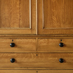 Antique Pine Linen Press in Original Paint
