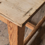 Antique Chunky Pine Farm House Kitchen Table