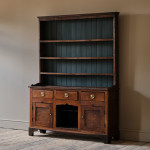 Georgian Oak Dog Kennel Dresser & Rack