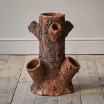 Antique Faux Bois Strawberry Planter