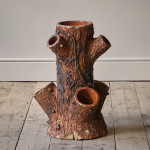 Antique Faux Bois Strawberry Planter