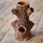 Antique Faux Bois Strawberry Planter