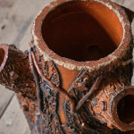 Antique Faux Bois Strawberry Planter