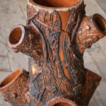 Antique Faux Bois Strawberry Planter